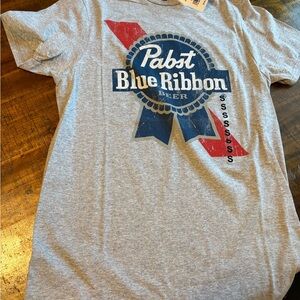 Men’s Pabst Blue Ribbon Gray T-Shirt